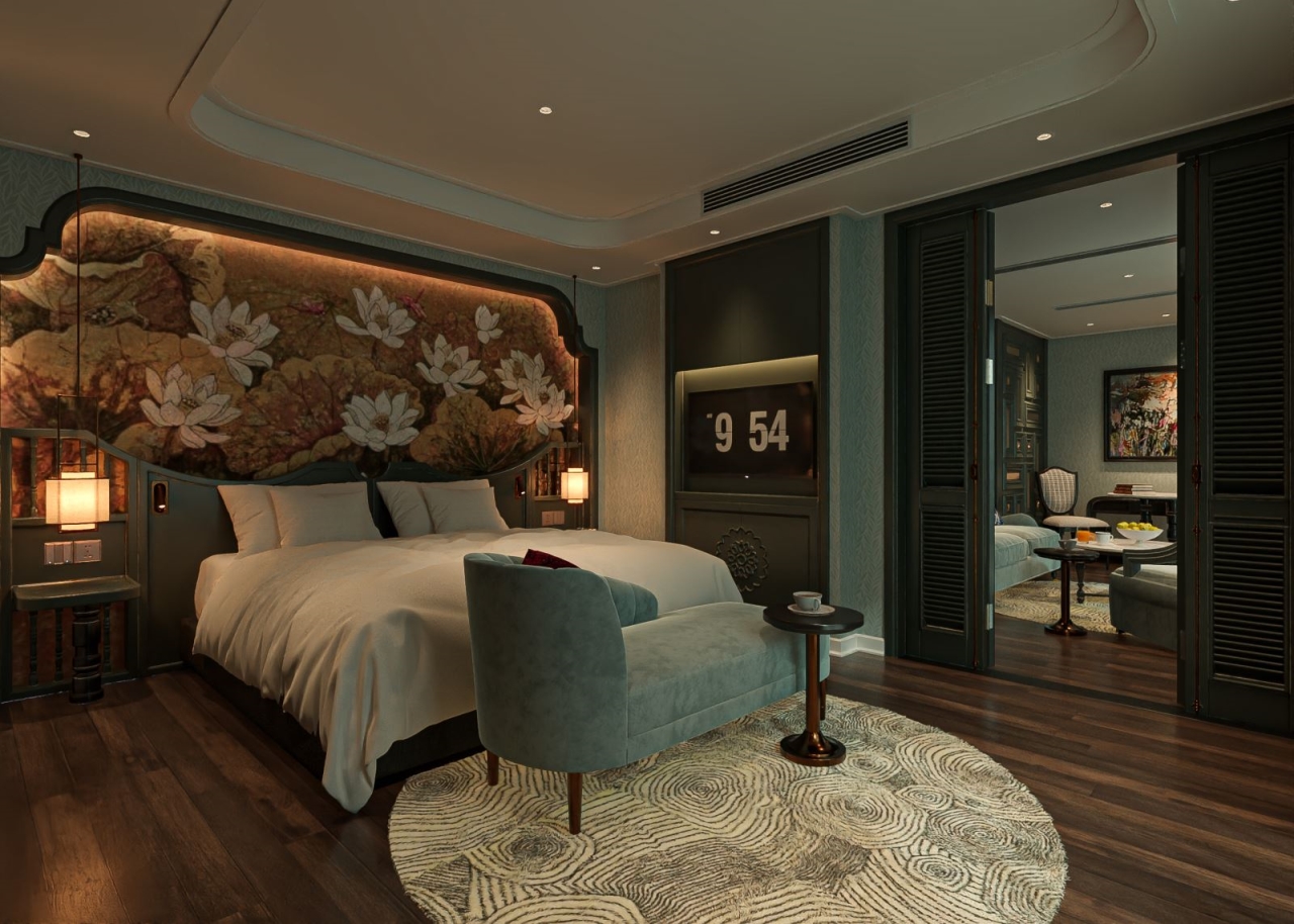 Phòng nghỉ đầy tiện nghi tại Tonkin Boutique Hotel