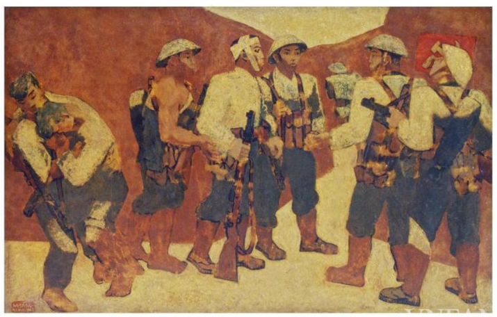 Tranh sơn mài ở Bảo tàng Mỹ thuật Việt Nam