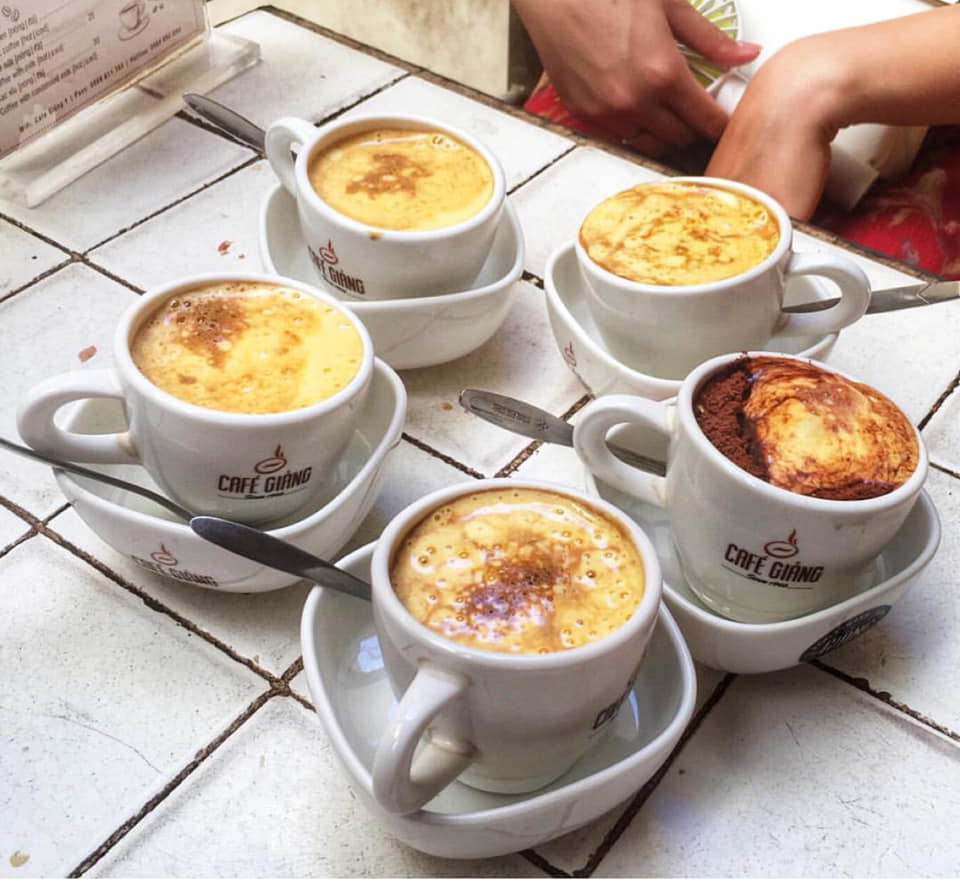 The creamy sweet egg coffee is worth the try (Source: Cafe Giang)